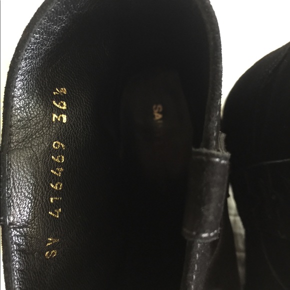 Saint Laurent black suede “Wyatt” bootie w/stars - Picture 8 of 8